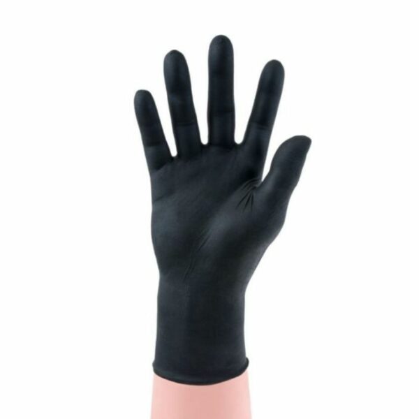 Gants nitrile souple medium non poudré noir 100 pièces