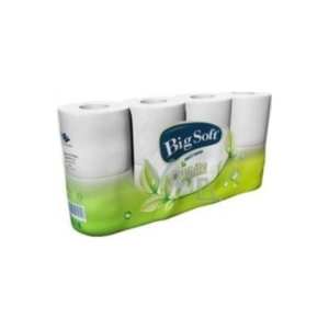 BIGSOFT - Papier Toilette 3 Plis Camomille 8 Rouleaux 160 Feuillets